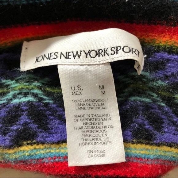 Rainbow Pattern Wool Sweater - Picture 3 of 15